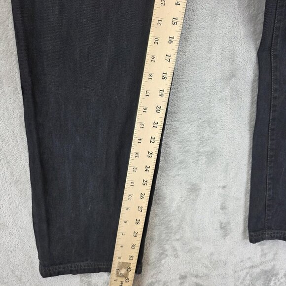 Vintage Diesel Jeans Mens 33 Black Saddle Button Fly Made in Italy 90s Denim - Picture 5 of 14